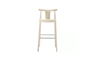 SMILE BQ0338 / BQ0349 - High beech stool with integrated cushion with footrest by Andreu World - view 3